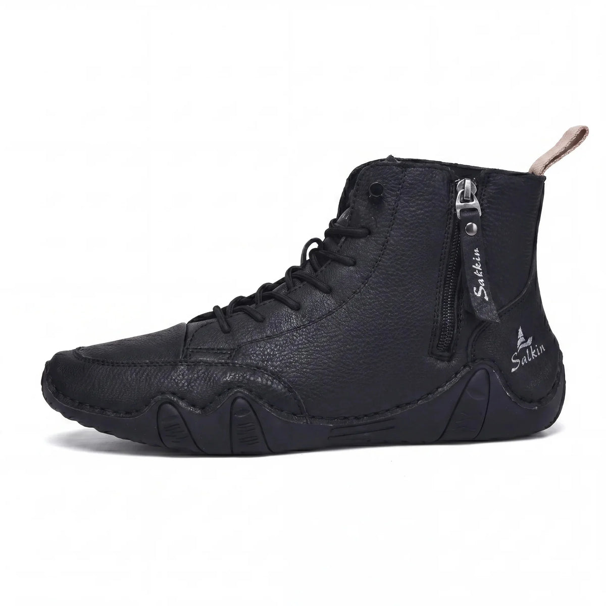 Chaussures Pieds-Nus Zippées Zero-Drop Cuir Vegan Déperlantes