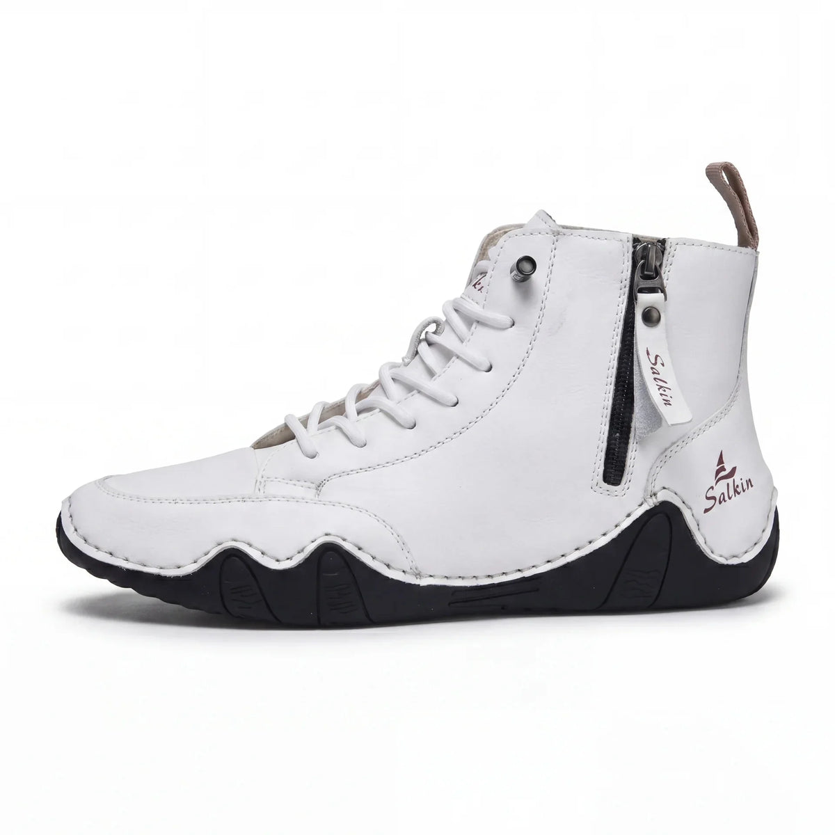 Chaussures Pieds-Nus Zippées Zero-Drop Cuir Vegan Déperlantes